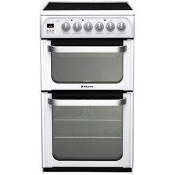 Hotpoint HUE53PS Electric Cooker, White